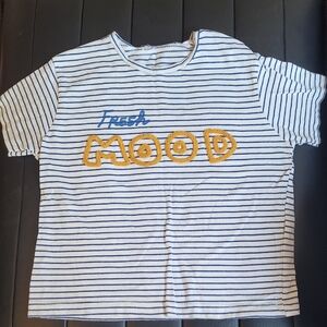 H&M Kids Striped Tee with Yellow Lettering